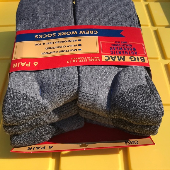 6-Pair Men’s Work Socks - Picture 8 of 8